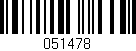Código de barras (EAN, GTIN, SKU, ISBN): '051478'