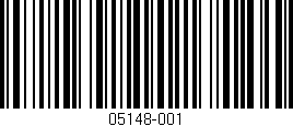 Código de barras (EAN, GTIN, SKU, ISBN): '05148-001'