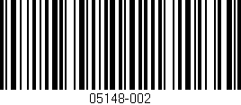 Código de barras (EAN, GTIN, SKU, ISBN): '05148-002'