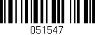 Código de barras (EAN, GTIN, SKU, ISBN): '051547'