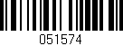 Código de barras (EAN, GTIN, SKU, ISBN): '051574'