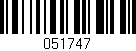 Código de barras (EAN, GTIN, SKU, ISBN): '051747'