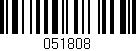 Código de barras (EAN, GTIN, SKU, ISBN): '051808'