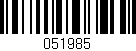 Código de barras (EAN, GTIN, SKU, ISBN): '051985'