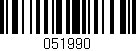 Código de barras (EAN, GTIN, SKU, ISBN): '051990'