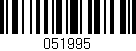 Código de barras (EAN, GTIN, SKU, ISBN): '051995'
