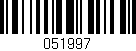 Código de barras (EAN, GTIN, SKU, ISBN): '051997'