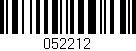 Código de barras (EAN, GTIN, SKU, ISBN): '052212'