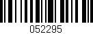 Código de barras (EAN, GTIN, SKU, ISBN): '052295'