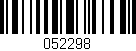 Código de barras (EAN, GTIN, SKU, ISBN): '052298'