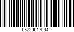 Código de barras (EAN, GTIN, SKU, ISBN): '05230017084P'