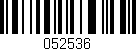 Código de barras (EAN, GTIN, SKU, ISBN): '052536'