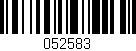 Código de barras (EAN, GTIN, SKU, ISBN): '052583'