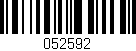 Código de barras (EAN, GTIN, SKU, ISBN): '052592'