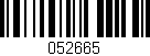 Código de barras (EAN, GTIN, SKU, ISBN): '052665'