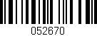 Código de barras (EAN, GTIN, SKU, ISBN): '052670'