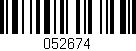 Código de barras (EAN, GTIN, SKU, ISBN): '052674'