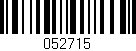 Código de barras (EAN, GTIN, SKU, ISBN): '052715'