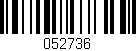 Código de barras (EAN, GTIN, SKU, ISBN): '052736'
