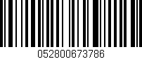 Código de barras (EAN, GTIN, SKU, ISBN): '052800673786'