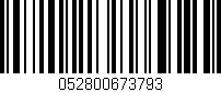 Código de barras (EAN, GTIN, SKU, ISBN): '052800673793'