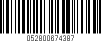 Código de barras (EAN, GTIN, SKU, ISBN): '052800674387'