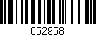 Código de barras (EAN, GTIN, SKU, ISBN): '052958'