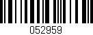 Código de barras (EAN, GTIN, SKU, ISBN): '052959'