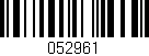 Código de barras (EAN, GTIN, SKU, ISBN): '052961'
