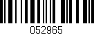 Código de barras (EAN, GTIN, SKU, ISBN): '052965'