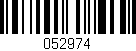 Código de barras (EAN, GTIN, SKU, ISBN): '052974'