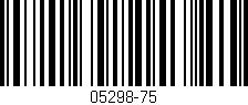 Código de barras (EAN, GTIN, SKU, ISBN): '05298-75'