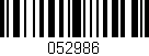 Código de barras (EAN, GTIN, SKU, ISBN): '052986'
