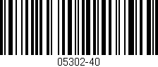 Código de barras (EAN, GTIN, SKU, ISBN): '05302-40'