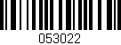 Código de barras (EAN, GTIN, SKU, ISBN): '053022'
