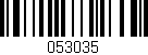 Código de barras (EAN, GTIN, SKU, ISBN): '053035'