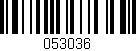 Código de barras (EAN, GTIN, SKU, ISBN): '053036'