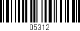 Código de barras (EAN, GTIN, SKU, ISBN): '05312'