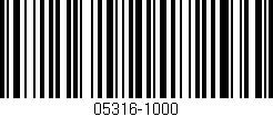 Código de barras (EAN, GTIN, SKU, ISBN): '05316-1000'