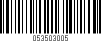 Código de barras (EAN, GTIN, SKU, ISBN): '053503005'