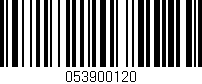 Código de barras (EAN, GTIN, SKU, ISBN): '053900120'