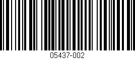 Código de barras (EAN, GTIN, SKU, ISBN): '05437-002'