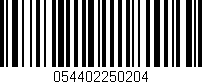 Código de barras (EAN, GTIN, SKU, ISBN): '054402250204'