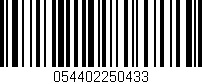 Código de barras (EAN, GTIN, SKU, ISBN): '054402250433'
