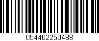 Código de barras (EAN, GTIN, SKU, ISBN): '054402250488'