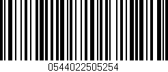 Código de barras (EAN, GTIN, SKU, ISBN): '0544022505254'