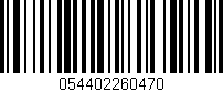 Código de barras (EAN, GTIN, SKU, ISBN): '054402260470'