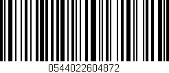 Código de barras (EAN, GTIN, SKU, ISBN): '0544022604872'