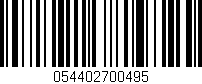 Código de barras (EAN, GTIN, SKU, ISBN): '054402700495'
