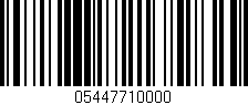 Código de barras (EAN, GTIN, SKU, ISBN): '05447710000'